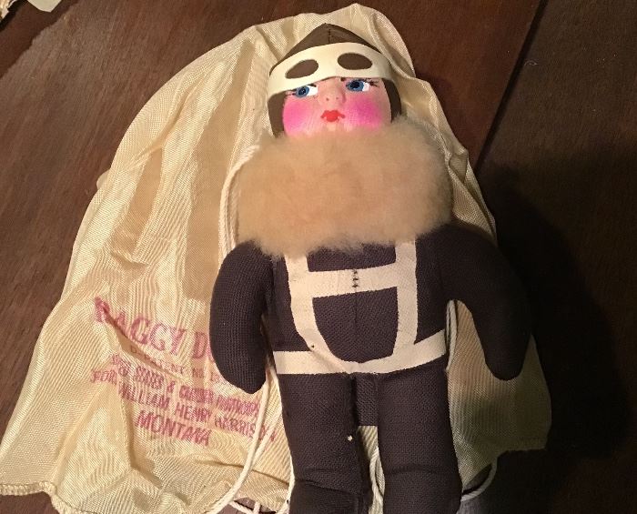 Parachute Doll, Mint condition, had been stored in the trunk