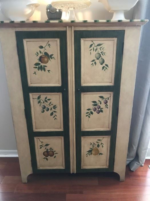 HAND PAINTED PANTRY CABINET