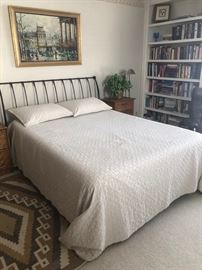 Iron Headboard and probably the most comfy mattress I've ever sat on.  