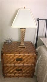Night Stand and Lamp