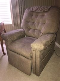 Here's the lift chair - perfect condition and the color is a cross between green and gray.  (Owner paid over $1,000 and didn't sit in it much)