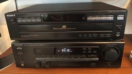 Kenwood Receiver, Sony disc changer.  