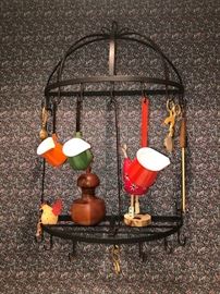 pot rack with Dansk syrups