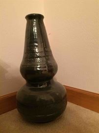 large hand-turned pottery vase