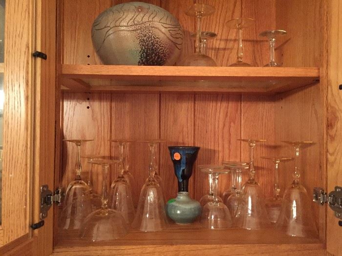 Assorted pottery and glassware