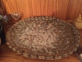 large hand thrown pottery dish