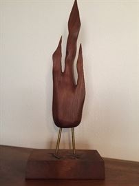 hand sculpted wooden sculpture