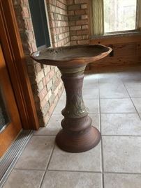 hand thrown pottery bird bath