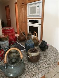 pottery tea pots