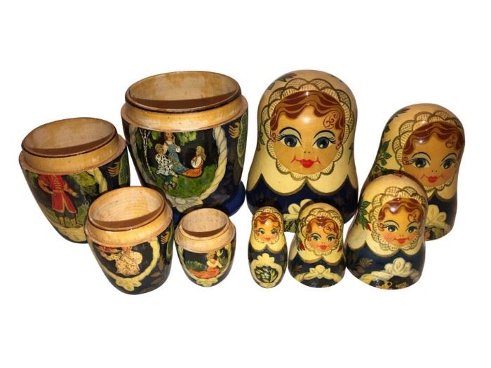 Signed Russian Nesting Doll - 1991 Signature