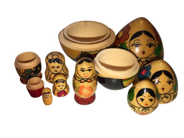Nesting Egg and Mini Nesting Doll Collection 