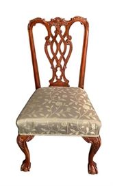 High End Chippendale Carved set of Four Side Chairs, with ball and claw legs.