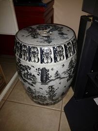 Black and White garden stool