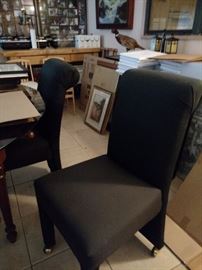 4 black dining chairs