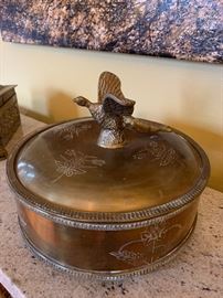 Vintage brass trinket box