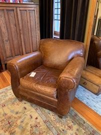 Resoration Hardware leather club chair....great condition!