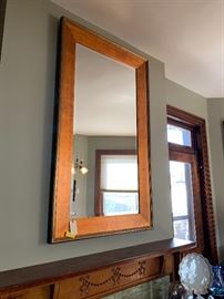 Large beveled contemporary mirror....measures approximately 48" high.