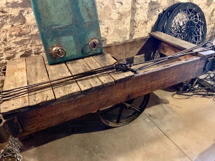 Vintage Lineberry/Railroad cart....upcycle me to a coffee table!