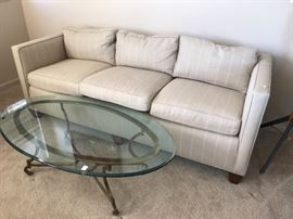 Custom made upholstered sofa.