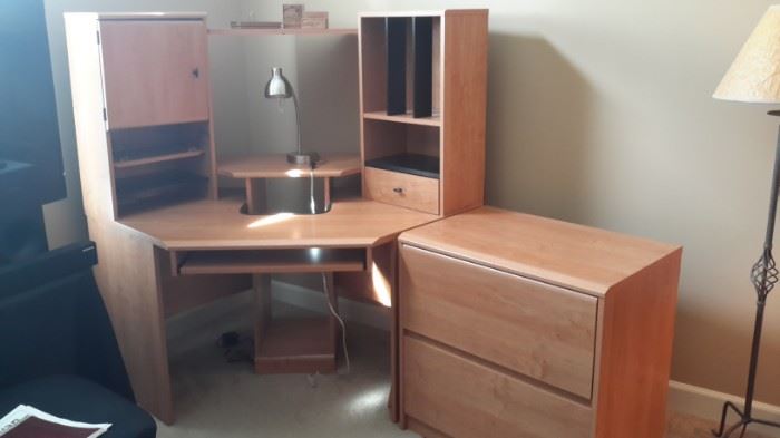 Office desk with filing cabinet in great condition.