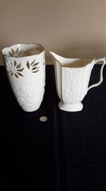 Lenox vase and pitcher.