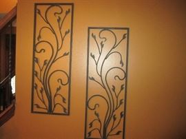 PAIR OF METAL ART