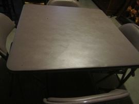 FOLDING TABLE AND 4 CHAIRS