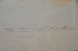 Artist pencil signature