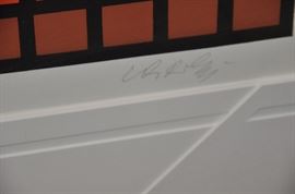 Artist pencil signature. 