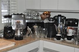 Still more small appliances including a Cuisinart Waffle Maker, Cuisinart Smart Power Blender, Newer LG microwave, Keurig Coffee Makers and more!