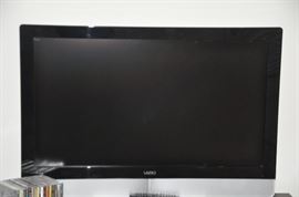 37” Vizio HDMI flat screen TV with remote on stand