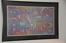 Y. Agam double matted and framed poster from the Art Poster Co., 28"h x 43"w