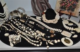 Many great ivory tone beaded necklaces to choose from!