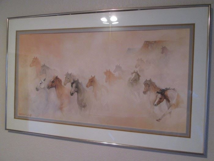 Framed Art Work Horse-Themed, from Sedona Artist Jeffrey Lunge'
