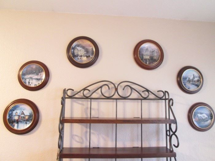 6-Framed Thomas Kinkade Collectible Plates