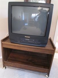 Panasonic TV on Rolling Cart