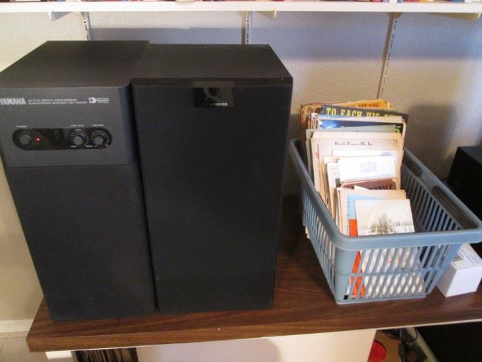 Some Sheet Music. Yamaha Speakers YST-SW50, also Q Series Kef, and Advent 1682 K965