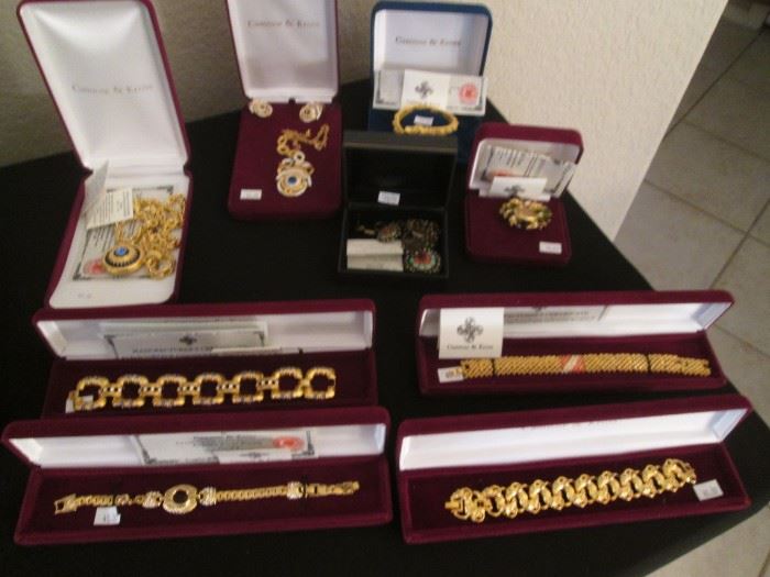 Boxed Jewelry by Camrose & Kross, replicas of the jewelry worn by Jackie Kennedy during her years as First Lady of the United States. A great piece of history!