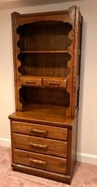 Young Hinkle Country Oak bookcase with drawers