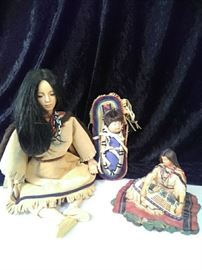 Sacagawea doll with baby Papoose, sacajawea figurine. Hamilton Collection https://ctbids.com/#!/description/share/110049