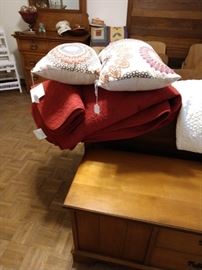 Comforters and pillows in excellent condition.