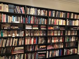 Set of 4 black book shelves