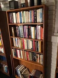 tall wood book shelf