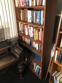 another tall wood book shelf