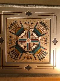 Navajo sand painting signed on back