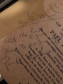 Signed Paul Robeson record