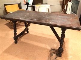 Antique trestle table