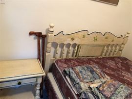 Bed and night stand with mattress set $85