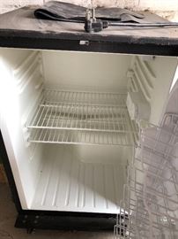 inside of the small fridge