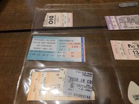 Rush Concert Stubs